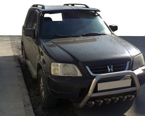 Козырек на лобовое стекло (черный глянец, 5мм) для Honda CRV 1996-2001 гг