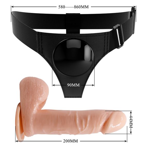 Страпон - Pretty Love Harness Briefs Tom 7.4" | Зображення 8