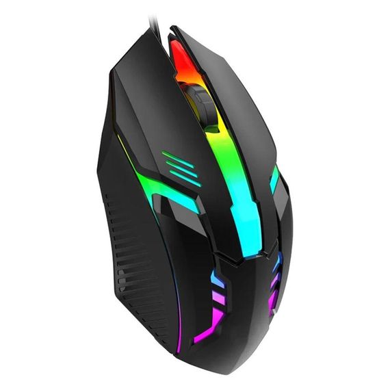 Игровой набор клавиатура и мышка с RGB подсветкой, от USB, KEYBOARD KM-5003 / Проводная клавиатура для | Зображення 4