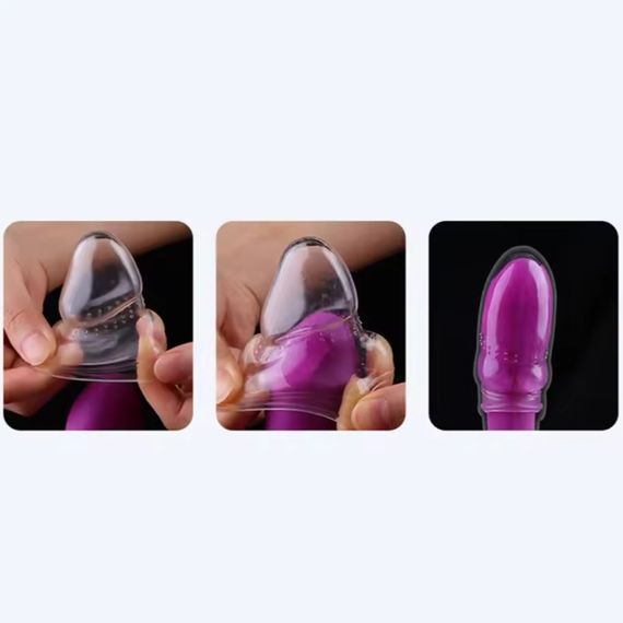 Закрытая насадка на головку пениса "Mr Zee", прозрачный sexstyle | Зображення 3