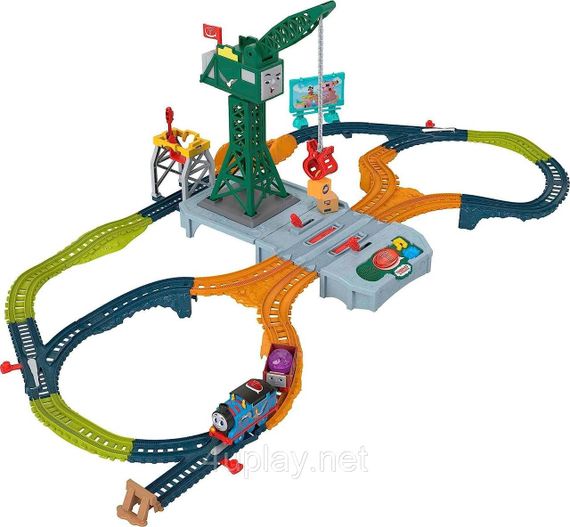 Паровозик Томас и друзья. Железная дорога "Говорящая доставка". Thomas & Friends Talking Cranky Delivery Train | Зображення 1