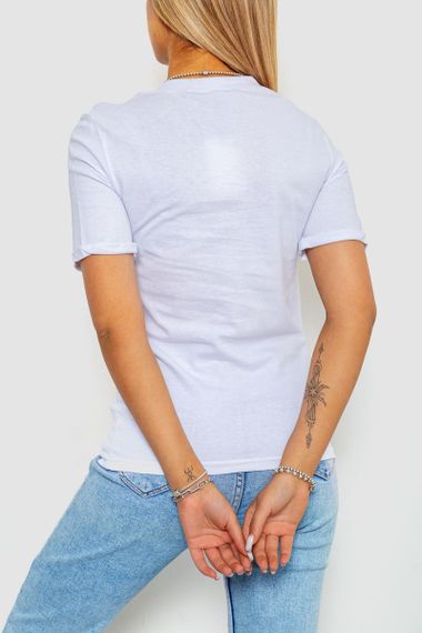 Футболка жіноча з принтом, колір білий, 238R57396 | Зображення 3