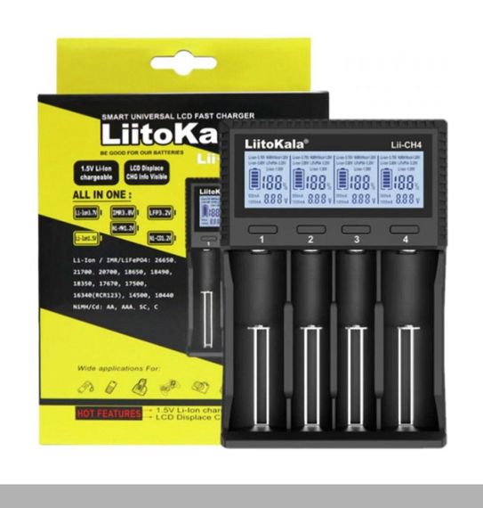 Універсальний зарядний пристрій LiitoKala 5V 2A на 4 канали Lii-CH4 (46668-LiitoKala Lii-CH4_405)