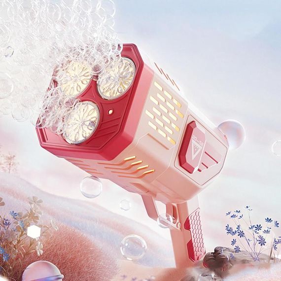 Пистолет с мыльными пузырями SHT 333-16 на 36 отверстий + 2xbottle 150ml Pink | Зображення 4
