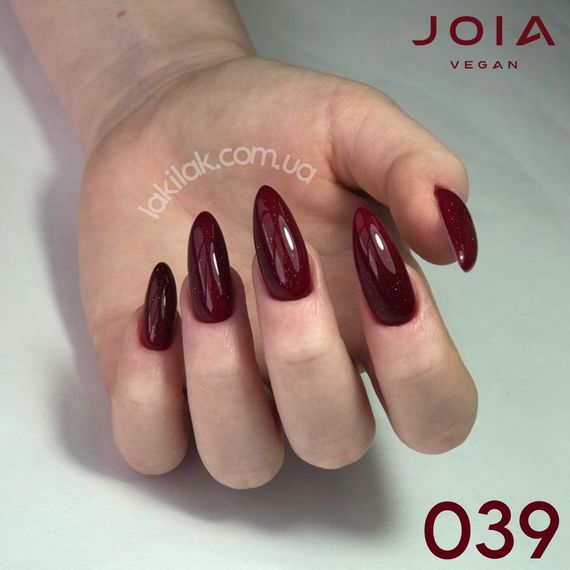 Гель-лак JOIA vegan 039 темно-вишневий з шимером, 6 мл