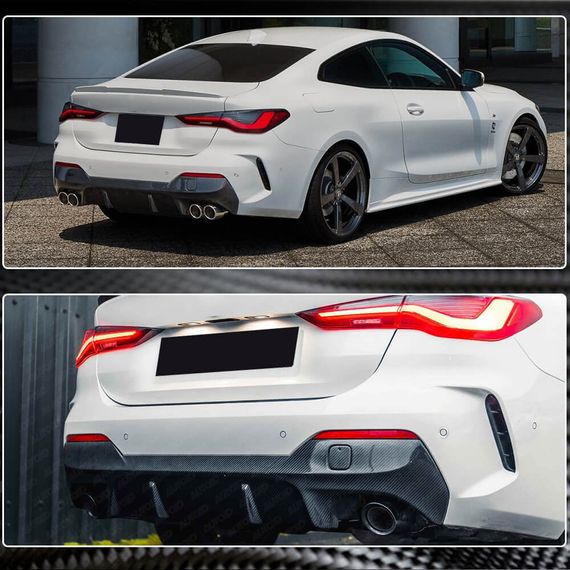 Дифузор заднього бампера V2 (для G22/G23 M-Sport, Карбон) для BMW 4 серія G22/23/26 2020- рр | Зображення 3