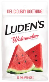 Заспокійливі льодяники з пектином Luden’s, для горла та порожнини рота, смак - кавун, 25 шт.