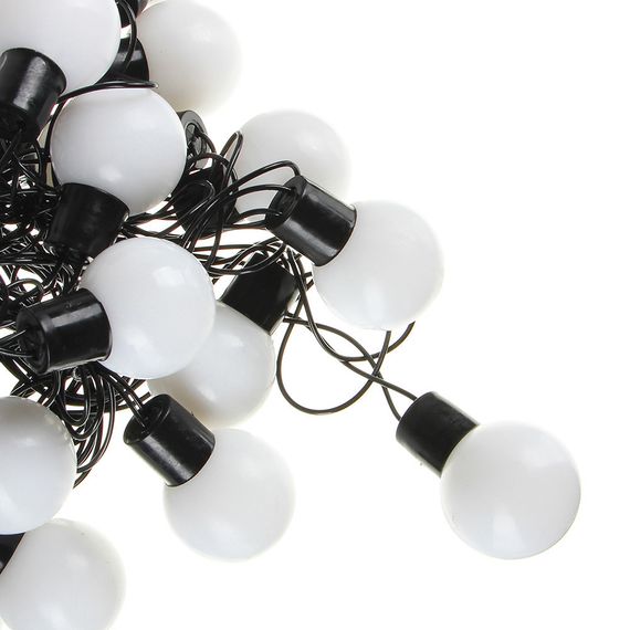 Гірлянда матова кулька 28LED 5м (флеш) 10мм, Новорічна бахрама, Світлодіодна гірлянда, Вулична гірлянда | Зображення 2