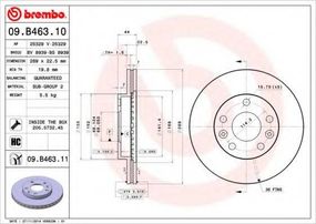 Диск гальмівний BREMBO 09B46310 на DACIA DUSTER