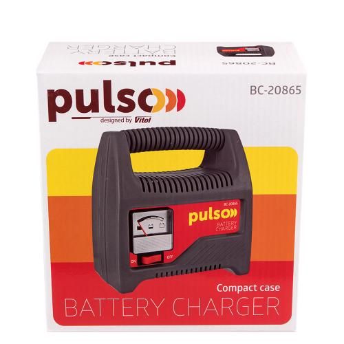 Зарядний пристрій PULSO BC-20865 12V/6A/20-80AHR/стрілковий індикатор | Зображення 1