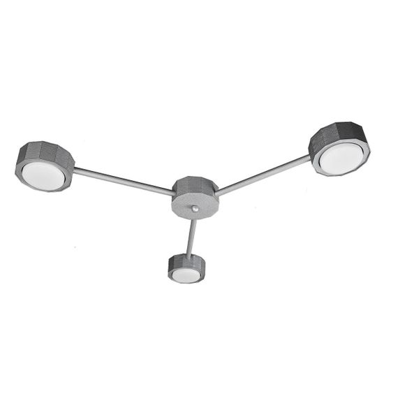 Люстра (світильник стельовий) Quant GX53 C3350 Муар, Срібло, Atmolight