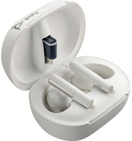Навушники TWS Poly Voyager Free 60+ Earbuds + BT700A + TSCHC White