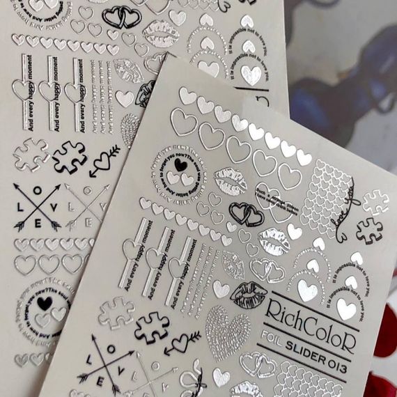 Фольгований слайдер RichColor 013 на водяній основі (6.5x9.5см)