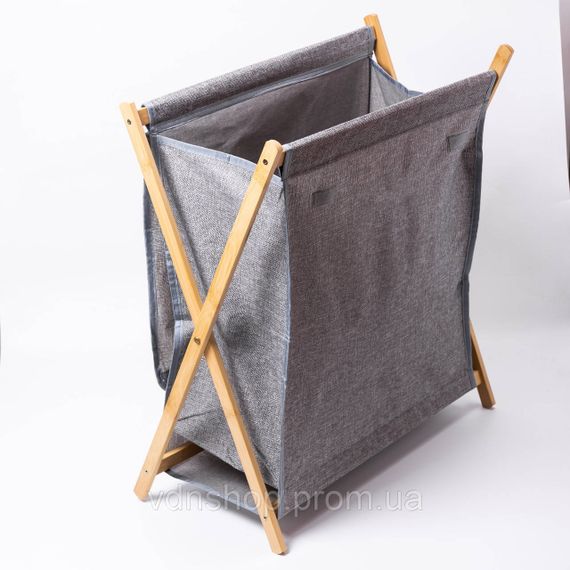 Корзина для белья на подставке 52×30×60 (см) мягкая Серый HP-41-17 | Зображення 2