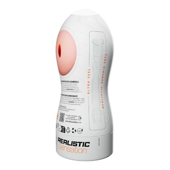 Мастурбатор вагіна Alive Maxi Flex Generic Experience бежевий у білій колбі Sex Aura | Зображення 5