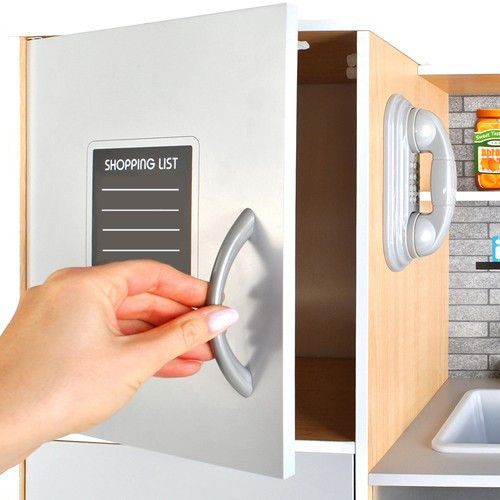 Дитяча дерев’яна кухня Kruzzel 22115 з посудом і підсвічуванням, бежева | Зображення 8