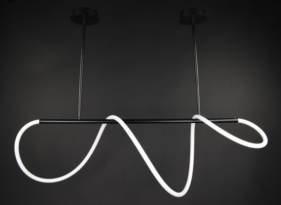 Люстра світлодіодна стельова LED світильник для квартири на стелю лед 27738 Чорний 54-84х35х150 см. | Зображення 2