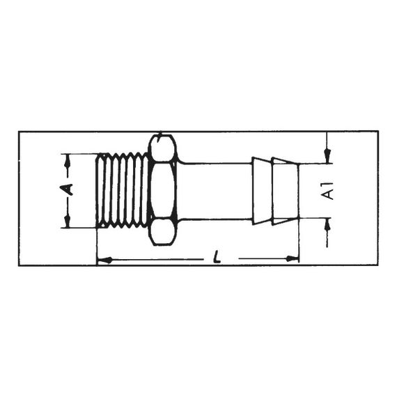 Штуцер пневматичний, SW17, G1/4IN, D9 mm | Зображення 1