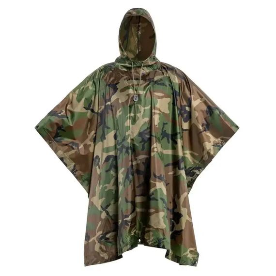 Дождевик Raincoat Камуфляж D -1 • Тактичний дощовик камуфляж плащ-намет пончо з капюшоном | Зображення 3