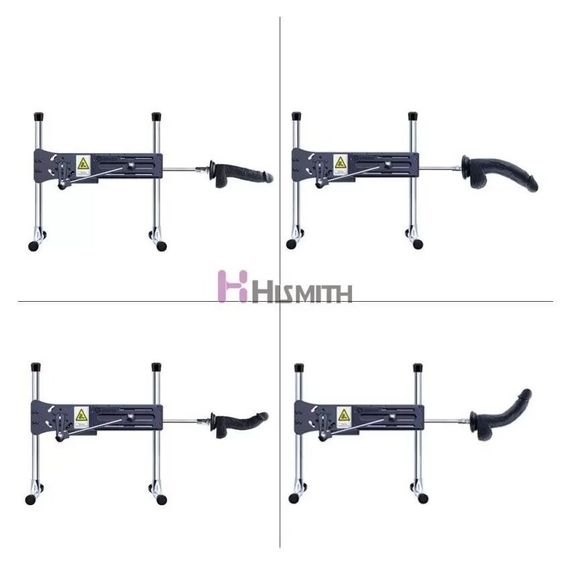 Фалоімітатор для секс-машин Hismith 8.3″ Silicone Dildo Black, система KlicLok, гнучкий стрижень | Зображення 3