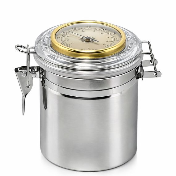 Контейнер Для Зберігання Тютюну З Гігрометром Metal Jar Large 400мл