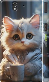 Чохол на Sony Xperia Z C6602 Білий кіт "5646m-40-2448"
