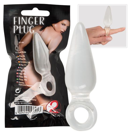 Анальна пробка Finger Plug clear sexstyle