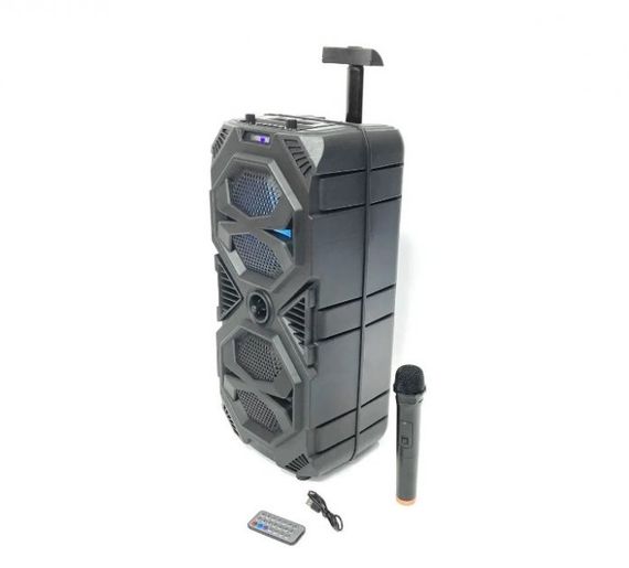 Портативна колонка XPRO ZQS8212  валіза 30Вт, USB, SD, FM радіо, Bluetooth, 1 мікрофон, ДК (MER-15655) | Зображення 3