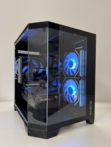 Ігровий ПК Qube Crystal ARGB Black Tower / AMD Ryzen 5 5500 (6 (12) ядер по 3.6 - 4.2 GHz) / 16 GB DDR4 / 500 GB SSD / AMD Radeon RX 5700 XT, 8 GB GDDR6, 256-bit б/в | Зображення 2