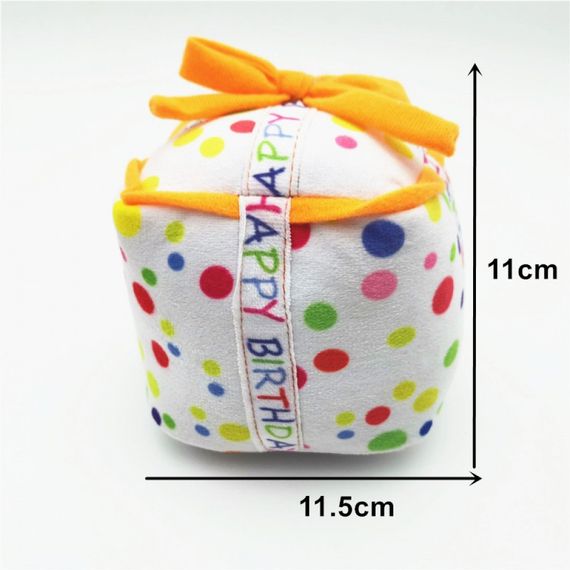 Мягкая плюшевая игрушка подарок ко дню рождения - Birthday Party Squeaky Gift 11.5х11 см | Зображення 1