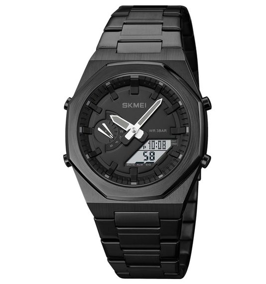 Годинник S2kmei 1816BKBKWT Black-Black-White