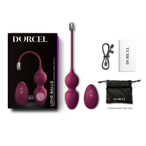 Вагінальні кульки Dorcel LOVE BALLS PLUM, вібрації та рухи внутрішньої кульки, пульт ДК | Зображення 6