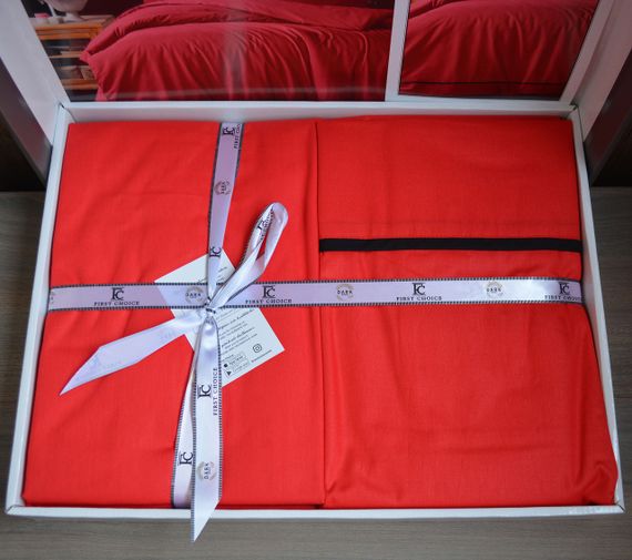 Постільна білизна First Choice Ranforce Deluxe DARK 200 х 220 см Alisa Red | Зображення 3