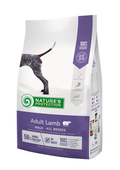 Корм Nature's Protection Adult Lamb All Breeds сухий з ягнятиною для дорослих собак всіх порід 4 кг