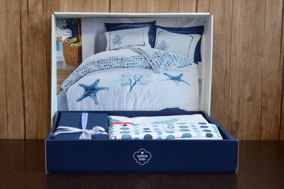 Комплект постільної білизни Cotton Box Maritime 200×220 Sail Mavi | Зображення 3