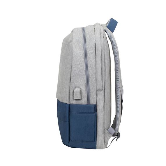 Рюкзак городской Rivacase 7567 Grey/Dark Blue 30.5х48х15 см серый с темно-синим | Зображення 2