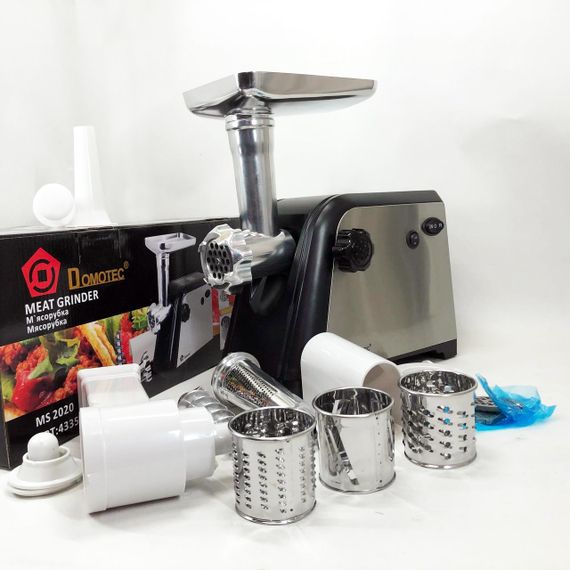 Мясорубка 3в1 мясорубка для дома Domotec из нержавеющей стали с насадками TZ-85 | Зображення 4
