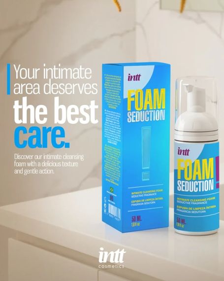 Піна для інтимної гігієни Intt FOAM SEDUCTION! унісекс, з ароматом, 50 мл Sex Aura | Зображення 2