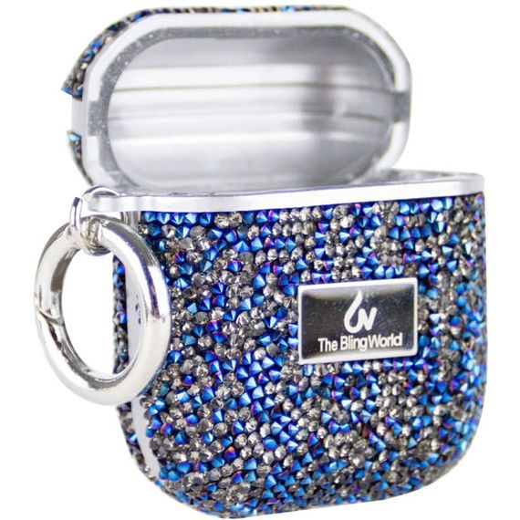 TPU чехол Bling World Rock Diamond для наушников AirPods 1/2 Синий | Зображення 3