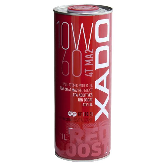 Синтетична олива XADO Atomic Oil 10W-60 4T MA2 RED BOOST жерстяна банка 1 л