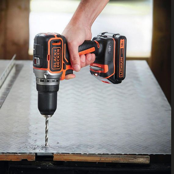 Дрель-шуруповерт аккумуляторная бесщёточная BLACK+DECKER BL186N | Зображення 4