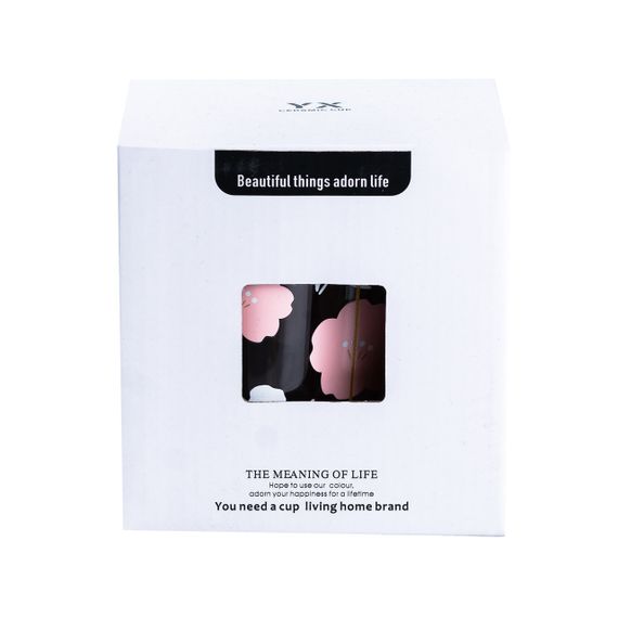 Чашка скляна 500 мл з ложкою і кришкою Рожевий HP7213P | Зображення 4