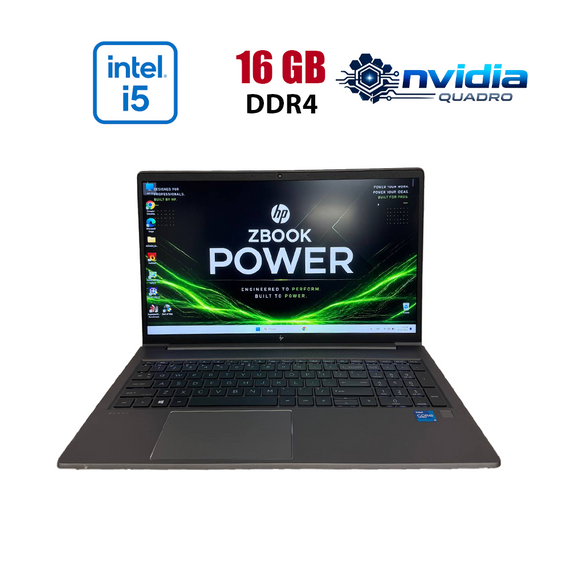 Мобильная рабочая станция Б-клас HP ZBook Power 15 G8 / 15.6" (1920x1080) IPS / Intel Core i5-11500H (6 (12) ядер по 2.4 - 4.6 GHz) / 16 GB DDR4 / 256 GB SSD / nVidia Quadro T1200, 4 GB GDDR6, 128-bit / WebCam б/в
