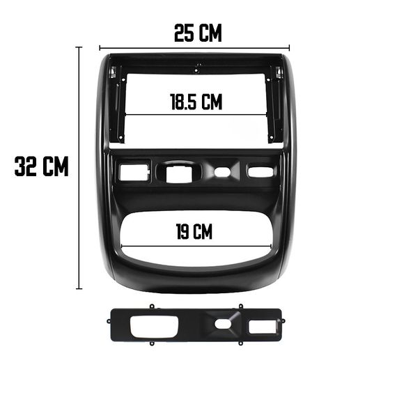 Переходная рамка 9" Lesko для автомобиля RENAULT Duster 2010-2014 F-6696 Рено Black | Зображення 5