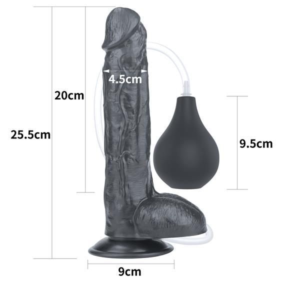 Фаллоимитатор - Squirt Extreme Dildo 10" Black Sex Aura | Зображення 2