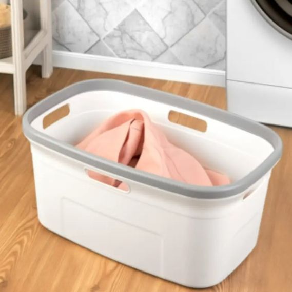 Кошик для білизни Motek білий (MT-02) | Зображення 1