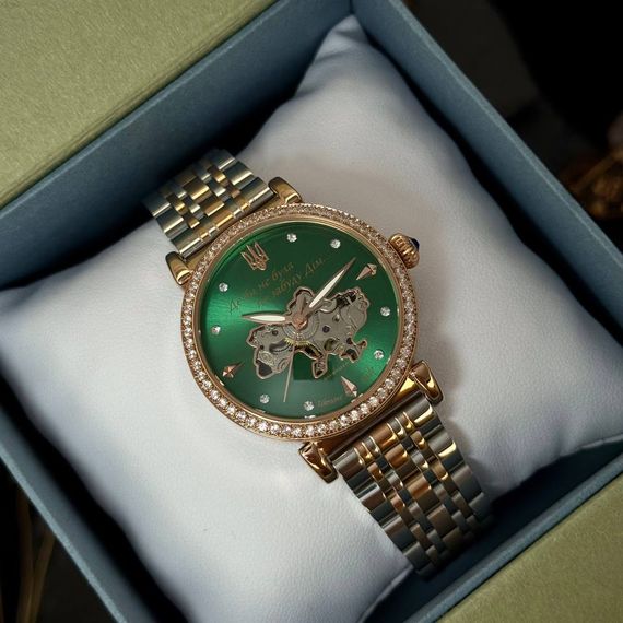 Годинник наручний Awarder 047 Silver-Gold-Green | Зображення 5