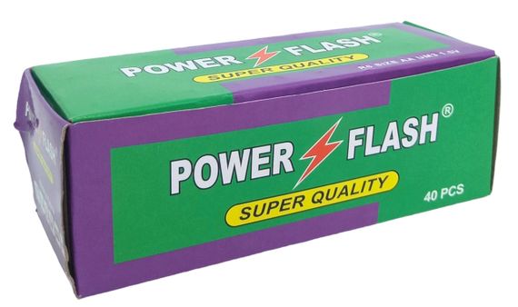 Батарейки сольові пальчикові великі АА R6 UM3 Power Flash упаковка набір 40 штук | Зображення 2
