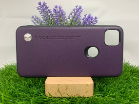 Чохол накладка Google Pixel 4A шкіра фіолетовий