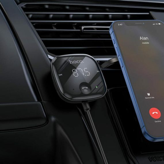 Bluetooth ресивер HOCO E65 Unity car BT FM transmitter Black | Зображення 5
